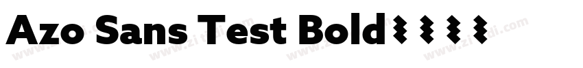 Azo Sans Test Bold字体转换